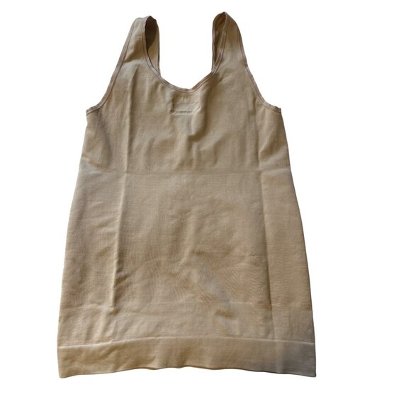 Maidenform Beige Shapewear Tank Top With Ruched Front Scoop Neck Size S Stretch - Picture 4 of 4